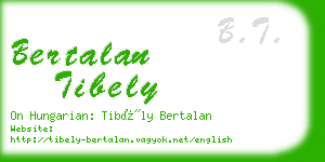 bertalan tibely business card